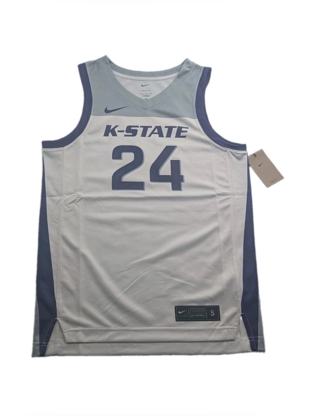 Nike Kansas State Wildcats #24 White Replica Basketball Jersey Small